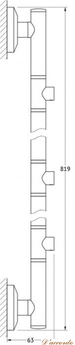картинка Штанга трехпозиционная 82 см FBS Standard STA 075 от магазина D'accordo